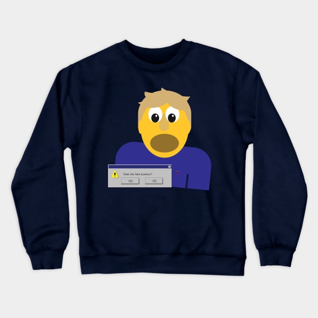 8ts Fake Business Crewneck Sweatshirt by kewlwolf8ts